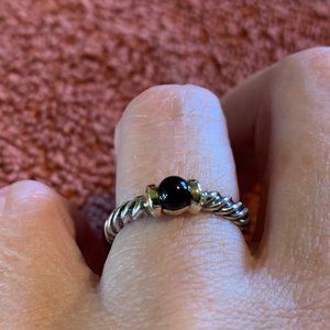 David Yurman Stackable Black Onyx Ring